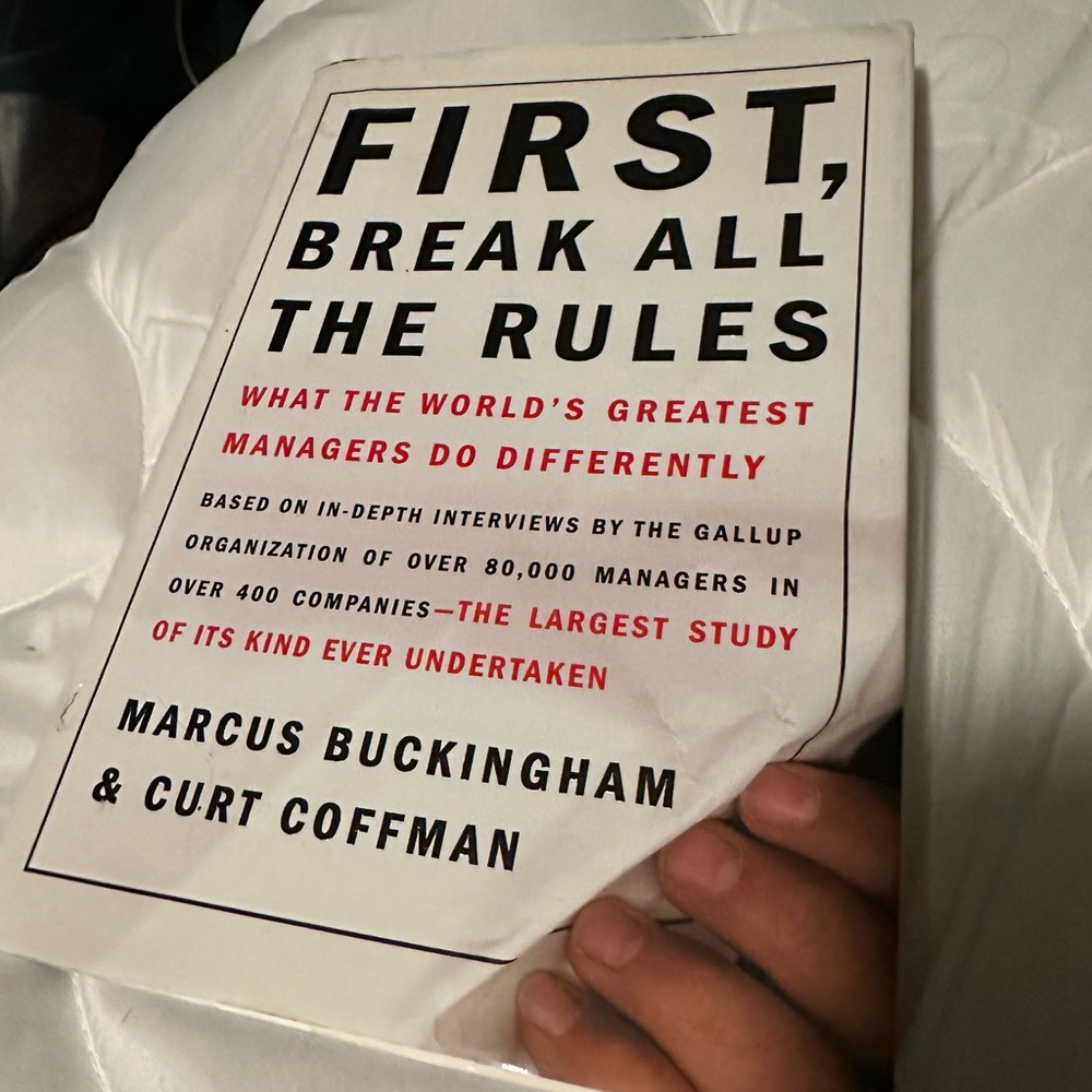 First Break All The Rules Book